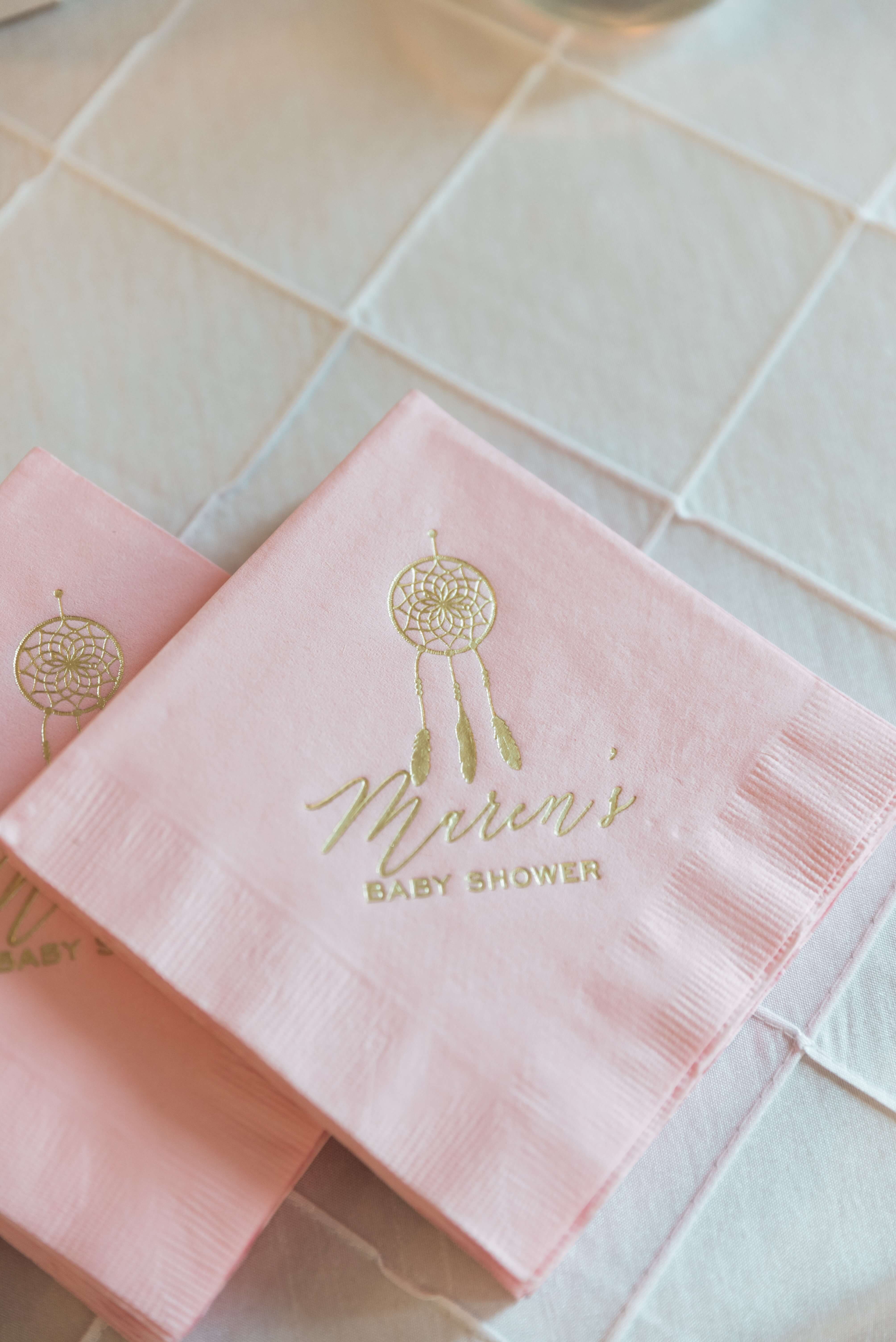 dreamcatcher baby shower napkins