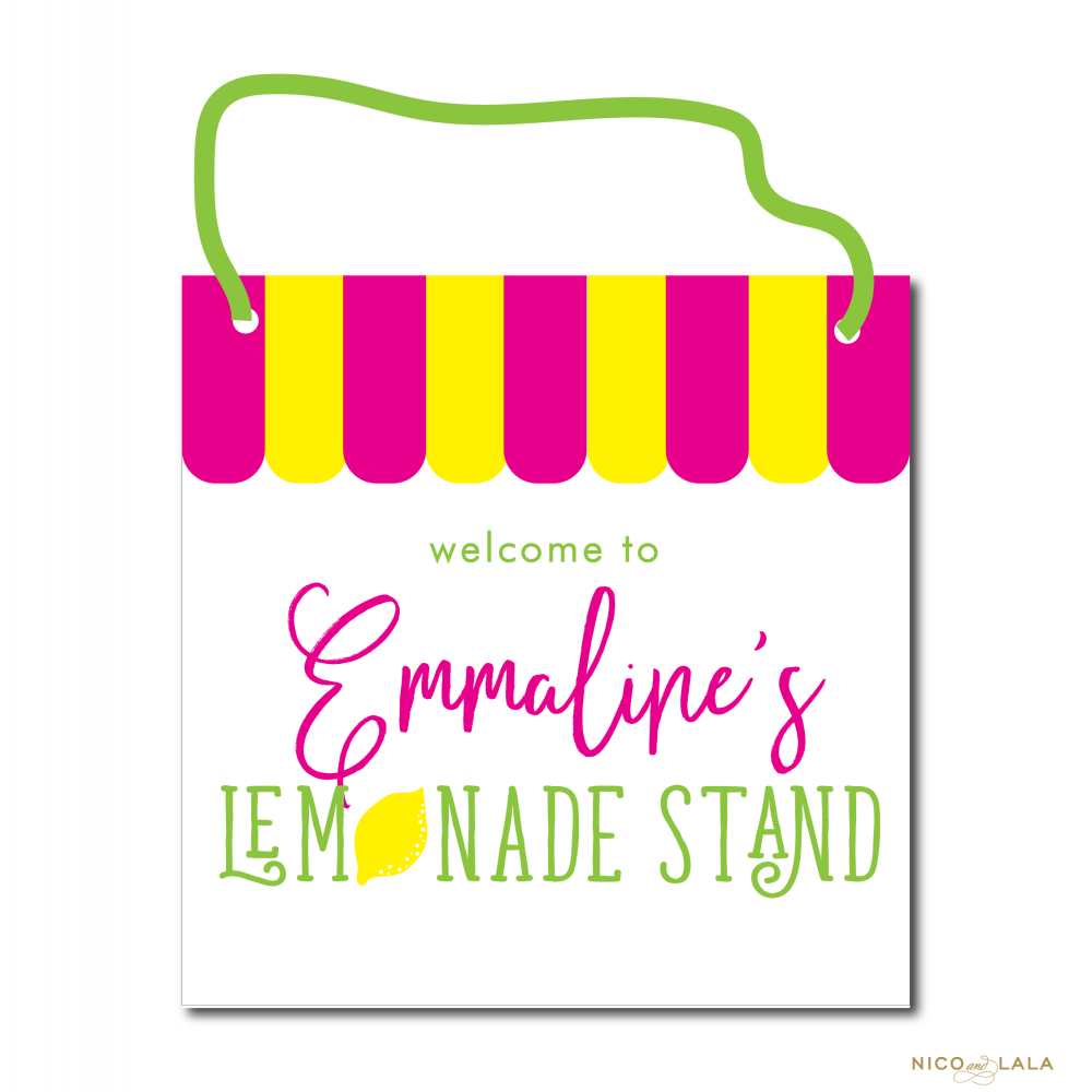 lemonade birthday door sign