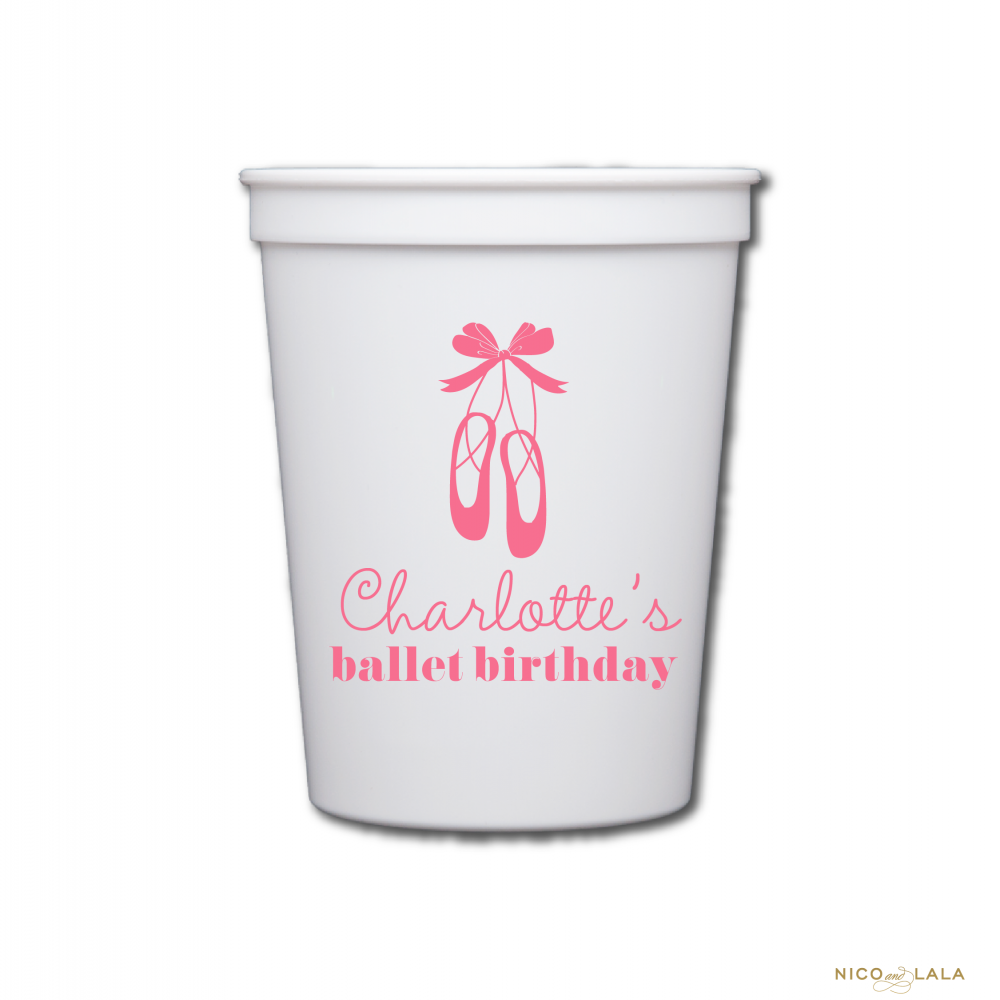 ballet birthday cups