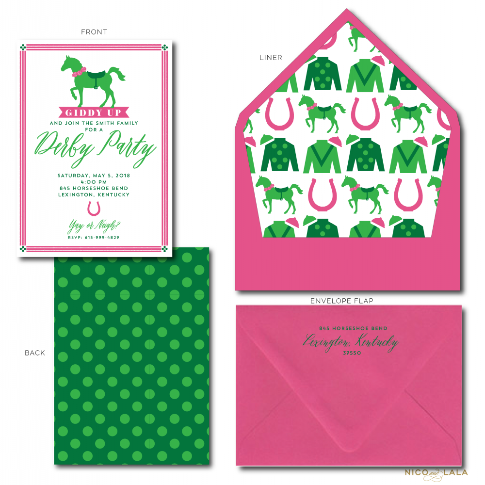 derby party invitations