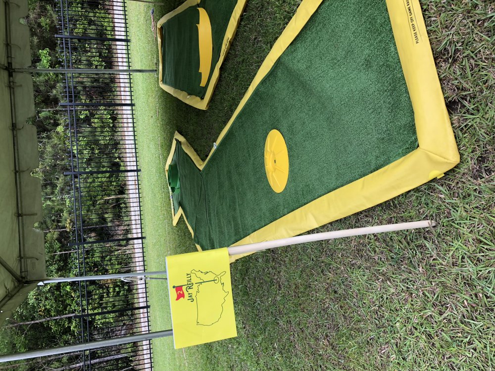 Custom-Golf-Flag-backyard-mini-golf-course | Nico and Lala